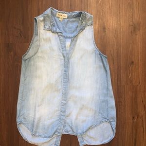 Cloth and Stone jean top with open back